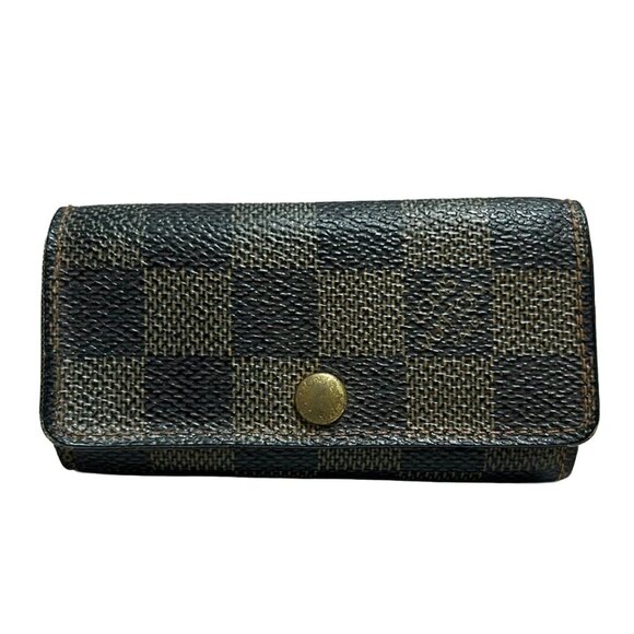 Auth LOUIS VUITTON Multicles 4 N62631 Ebene Damier - TH0014 Key Case - Picture 1 of 10
